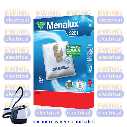 Menalux 3201 Duraflow Vacuum Cleaner Bags for Nilfisk King Extreme Power GM200