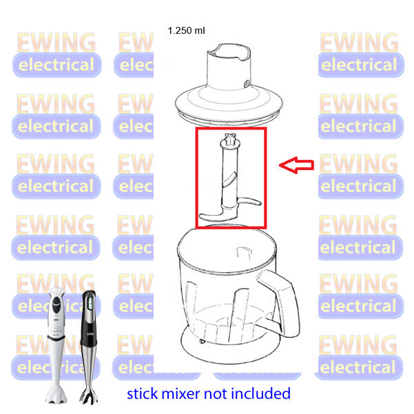 Braun 4191 Stick Mixer Jug Chopping Blade BR67050276 7050276