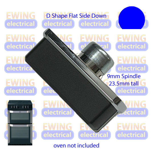 Belling FSE54DOSN BI90GS BI60FGS Oven Electric Knob Black/Chrome 083240900