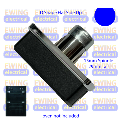 Belling BI60EPYRAU BI60MFB BI60MFS Oven Electric Knob Black/Chrome 083240902