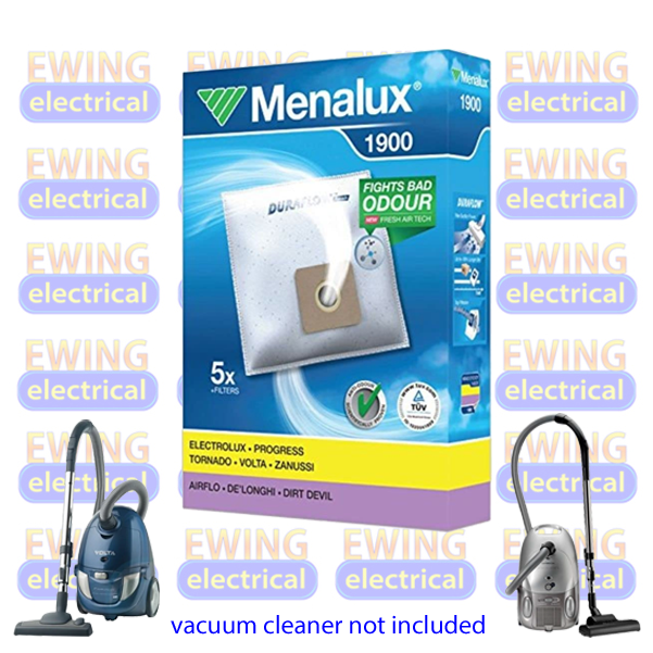 Menalux 4901 T190 900196694 LG V-5166 Shark Duraflow Vacuum Bags Pk4