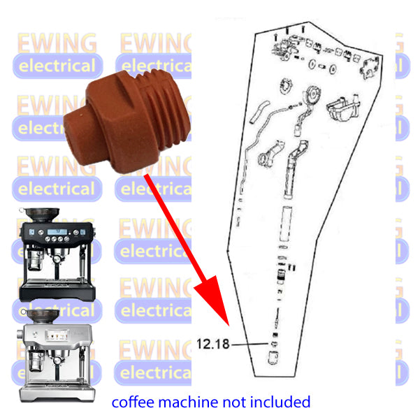 Breville BES980 + BES990 Steam Arm Seal (BES980 post DOM 1721) BES980/12.18A SP0016182